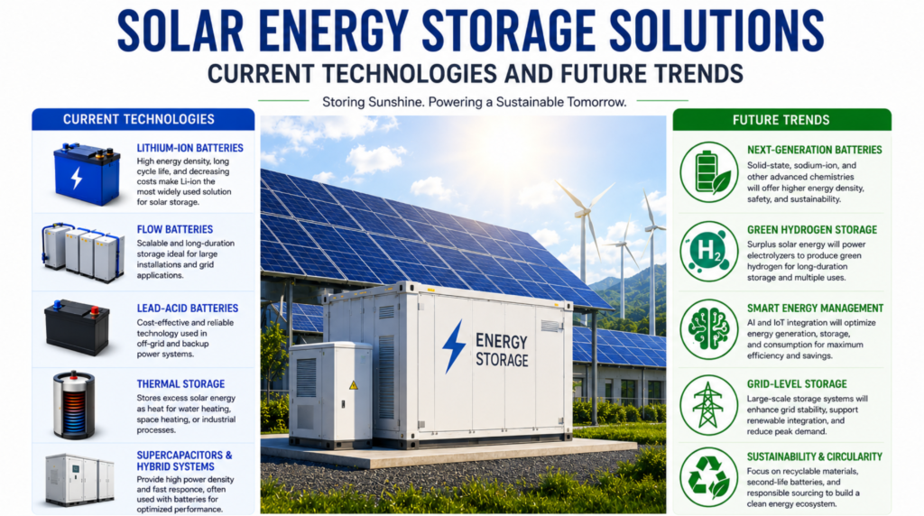 Solar Energy Storage Solutions: Current Technologies and Future Trends