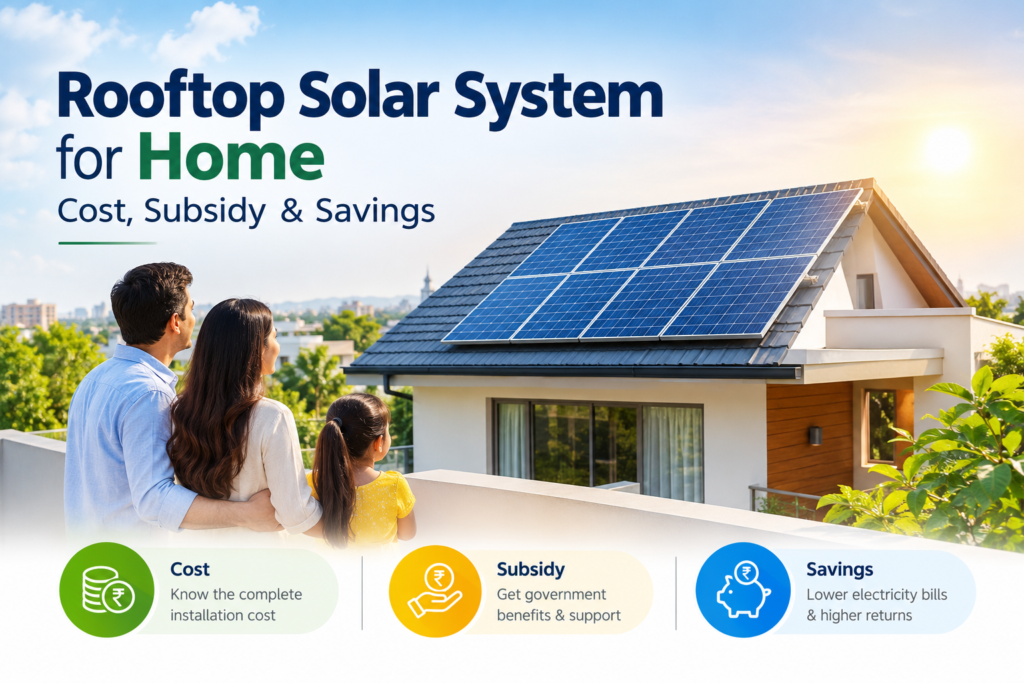 Rooftop Solar System for Home: Cost, Subsidy & Savings